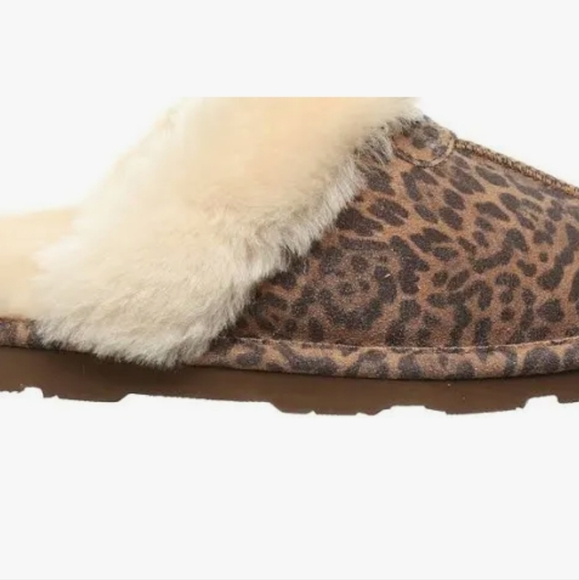BEEARPAW LOKI II, WOMENS SUEDE SLIDE SLIPPERS - ANIMAL PRINT - SZ 7 - Picture 3 of 7